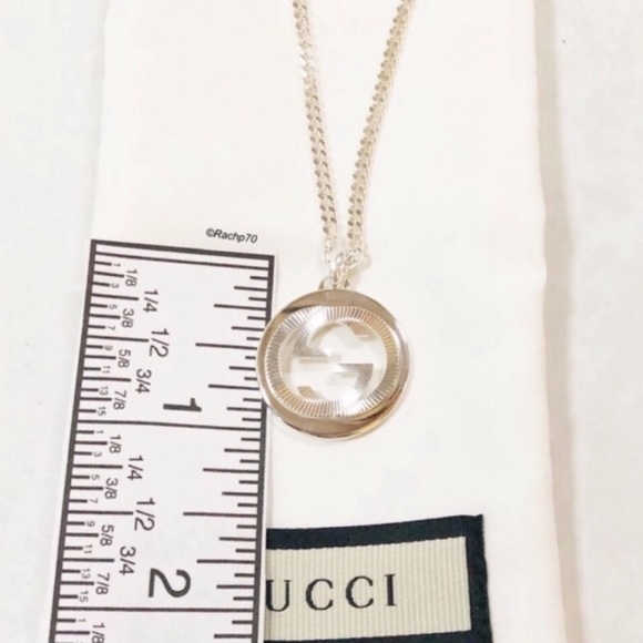 New Authentic Gucci Groove GG Necklace 22" - Picture 7 of 12